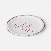 Freude an der Weihnachtsfeier Pappteller (Schrägansicht)