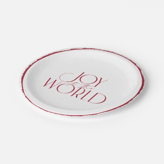 Freude an der Weihnachtsfeier Pappteller (Schrägansicht)