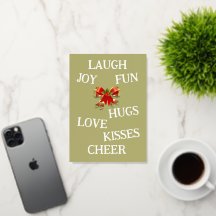 Freude an der Weihnachtskarte