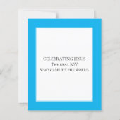 Freude an der Weihnachtskarte zum Weltbudget (Rückseite)