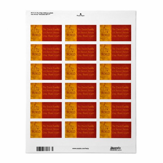 Freude an der Welt Adressaufkleber (Vorne)