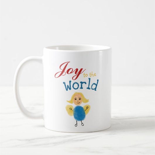 Freude an der Welt. Christmas Fingerprint Angel Ar Kaffeetasse (Links)