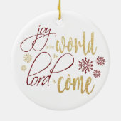 Freude an der Welt, der Herr ist gekommen Keramik Ornament (Hinten)