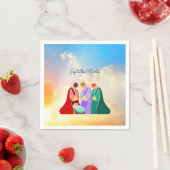 Freude an der Welt, Die Drei Weisen Illustration Serviette (Beispiel)