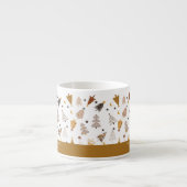 Freude an der Welt einfache Boho-Bäume Weihnachten Espressotasse (Vorderseite)