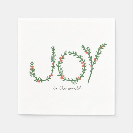 Freude an der Welt Einfache Niedliche Weihnachten Serviette (Vorderseite)