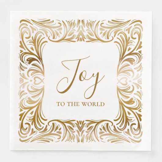 Freude an der Welt einzigartige elegante Weihnacht Serviette (Vorderseite)