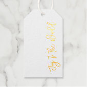 Freude an der Welt Elegant Gold Weihnachtsmann Geschenkanhänger (Vorderseite)