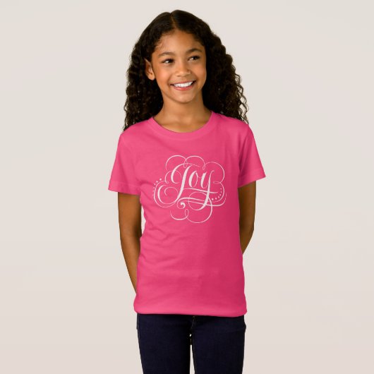 Freude an der Welt Extravagante Wirble Girly Weihn T-Shirt (Vorne ganz)