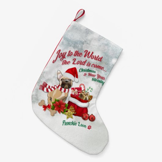 Freude an der Welt - Französische Liebe Kleiner Weihnachtsstrumpf (Vorderansicht (hängend))