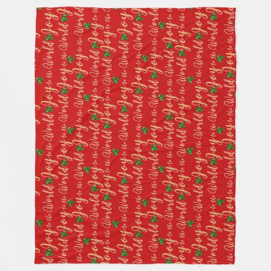 Freude an der Welt Gold Fleecedecke (Vorderseite)