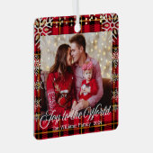 Freude an der Welt, goldenes Schneeflocken Foto Ornament Aus Metall (Vorderseite Rechts)