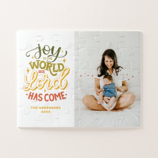 Freude an der Welt ist der Herr gekommen. Weihnach Puzzle (Horizontal)