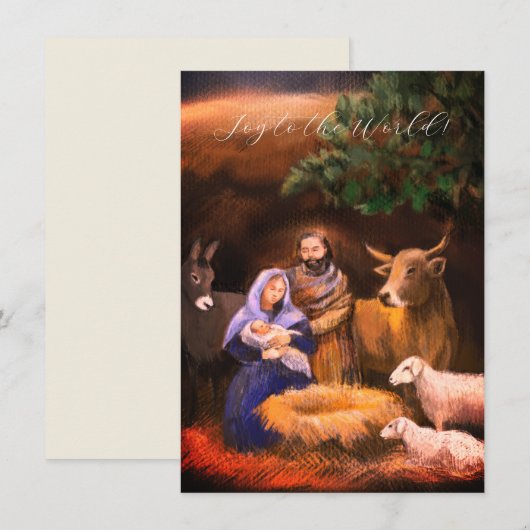 Freude an der Welt, Krippe, Weihnachtskarte (Vorne/Hinten)