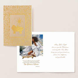 Freude an der Welt. Luxus Real Foil Weihnachtskart Folienkarte