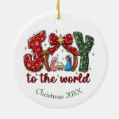 Freude an der Welt-Manager-Szene Christliche Weihn Keramik Ornament (Hinten)