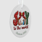 Freude an der Welt-Manager-Szene Christliche Weihn Ornament (Vorderseite)