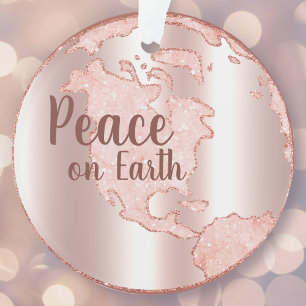 Freude an der Welt Metallic Blush Pink Weihnachten Ornament