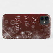 Freude an der Welt mit weißen Schneeflocken auf Ro Case-Mate iPhone Hülle (Rückseite (Horizontal))