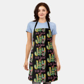 Freude an der Welt Neon Weihnachtsbaum Pinselstric Schürze (Getragen)