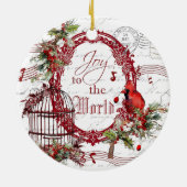 Freude an der Welt personalisiert Keramik Ornament (Hinten)