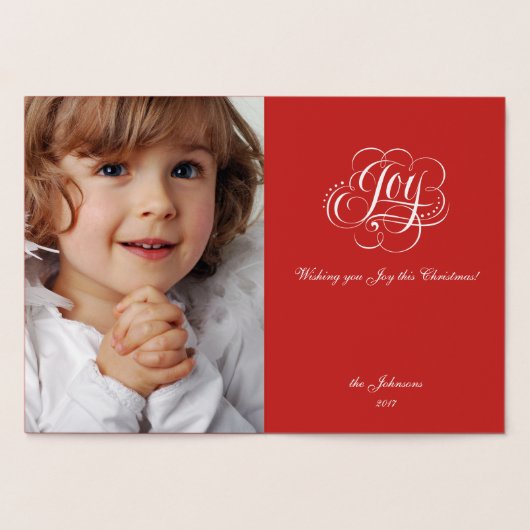 Freude an der Welt Real Silver Weihnachtskalligrap Folienkarte (Innenseite)