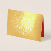 Freude an der Welt - Religiöse Weihnachtskalligrap Folienkarte (Vorderseite)