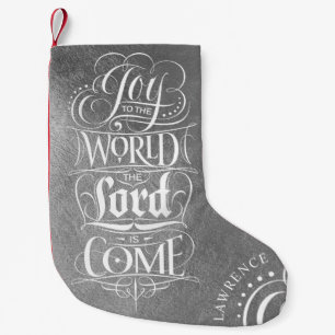 Freude an der Welt Religiöse Weihnachtszeit Silver Kleiner Weihnachtsstrumpf