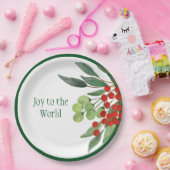 Freude an der Welt Religious Red Green Christmas Pappteller (Party)