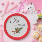 Freude an der Welt Religious Red Holly Weihnachten Pappteller (Party)