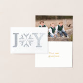 Freude an der Welt Schneeflocke moderne Weihnachts Folienkarte (Anzeige)