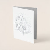Freude an der Welt-Silver Foil-Weihnachtskalligrap Folienkarte (Vorderseite)