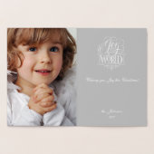 Freude an der Welt-Silver Foil-Weihnachtskalligrap Folienkarte (Innenseite)