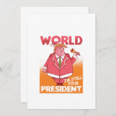 Freude an der Welt Trump-Weihnachtsmann Neujahr Ch Einladung (Vorne/Hinten)