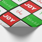 Freude an der Welt Typografie Tiles Weihnachten Geschenkpapier (Ecke)