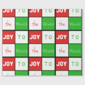 Freude an der Welt Typografie Tiles Weihnachten Geschenkpapier (Flach)
