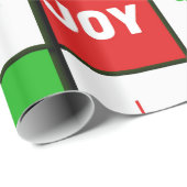 Freude an der Welt Typografie Tiles Weihnachten Geschenkpapier (Rolleneckpunkt)