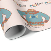 Freude an der Welt Ugly Weihnachts-Sweater Custom Geschenkpapier (Rolleneckpunkt)
