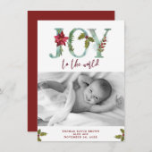 Freude an der Welt Weihnachten neue Baby-Foto-Kart (Vorne/Hinten)