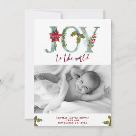 Freude an der Welt Weihnachten neue Baby-Foto-Kart