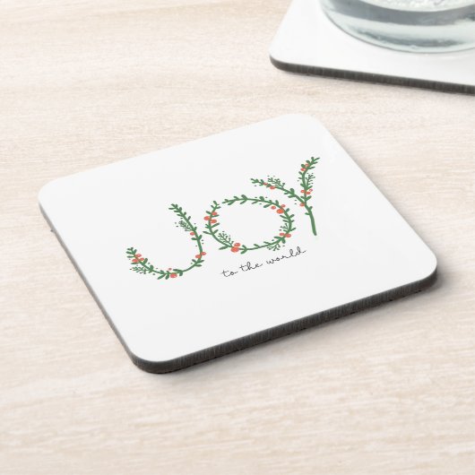 Freude an der Welt Weihnachts-Grünen Kranz & Berri Getränkeuntersetzer (Linke Seite)