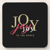 Freude an der World Festival Typografy Black Getränkeuntersetzer (Vorderseite)