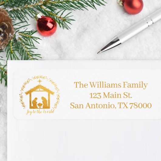 Freude an der World Gold Nativity Rücksendeadresse