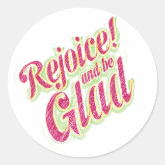 Freude an Glad-1 Runder Aufkleber