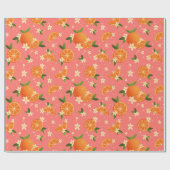 Freude an Orangen und Orangenblüten Geschenkpapier (Flach)
