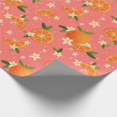 Freude an Orangen und Orangenblüten Geschenkpapier (Ecke)