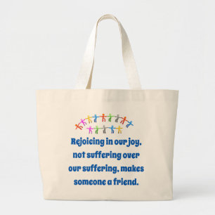 Freude an unserem Joy - Freundschaftsangebot Jumbo Stoffbeutel