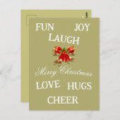 Freude an Weihnachten Postkarte (Vorne/Hinten)