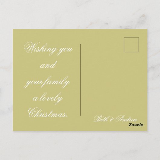 Freude an Weihnachten Postkarte (Rückseite)