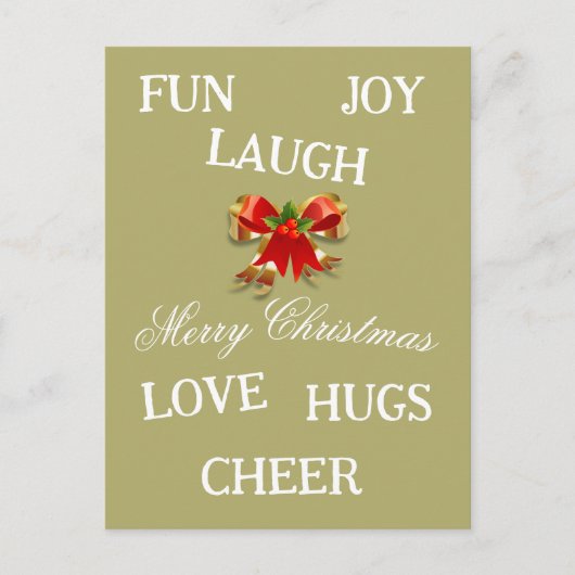 Freude an Weihnachten Postkarte (Vorderseite)